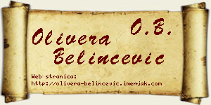 Olivera Belinčević vizit kartica
